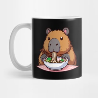 Capybara Eating Ramen Mug